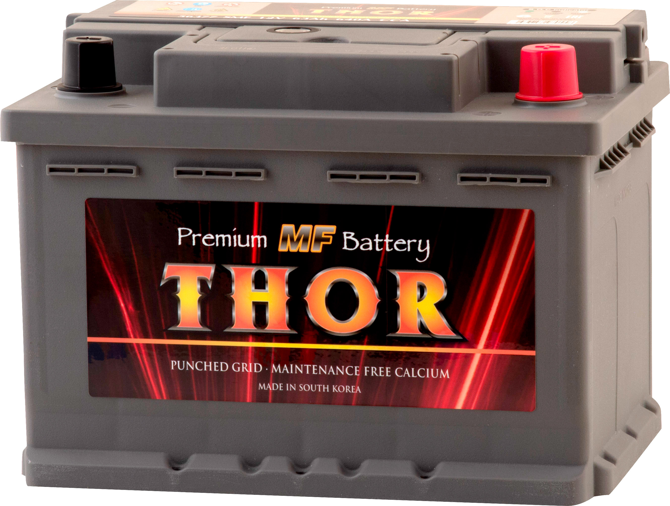 Аккумулятор для автомобиля THOR 56377 SMF 63 Ач 640 А обратная полярность 8500₽