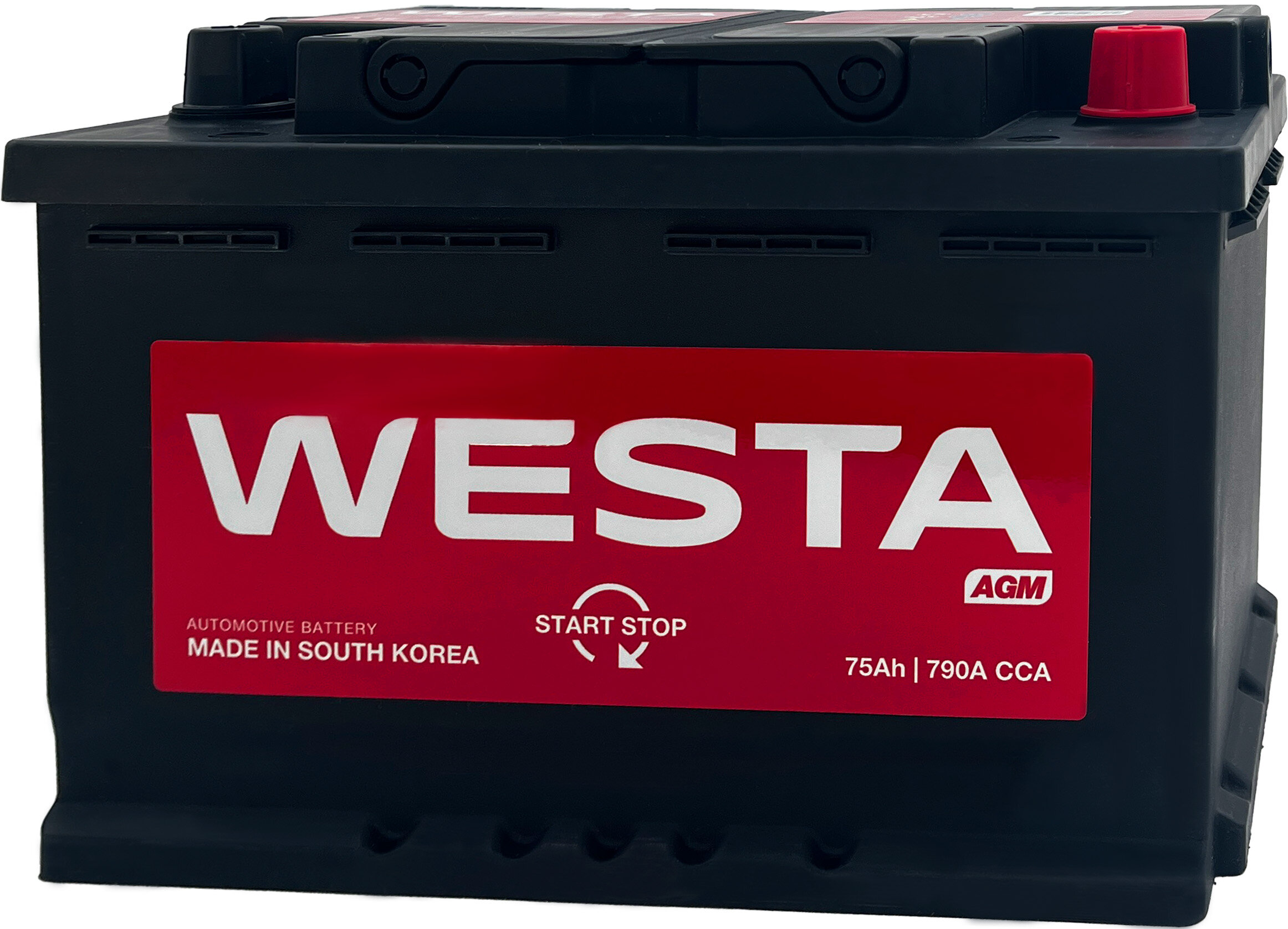 

Аккумулятор для автомобиля WESTA Korea (AGM 75 L3) 75 Ач 790 А обратная полярность, (AGM 75 L3)