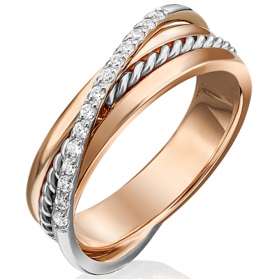 

Кольцо из золота р. 18 PLATINA jewelry 01-5270-00-401-1111-48, фианит, 01-5270-00-401-1111-48