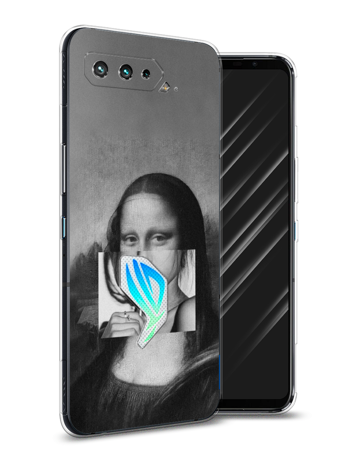 

Чехол Awog на Asus ROG Phone 5 "Mona Lisa sucking lollipop", Серый, 44250-9