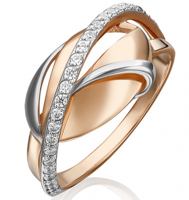 

Кольцо из золота р. 18 PLATINA jewelry 01-5269-00-401-1110-48, фианит, 01-5269-00-401-1110-48