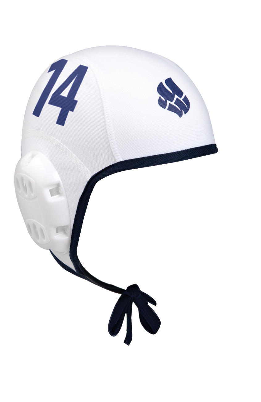 

Шапочка для водного поло Mad Wave Waterpolo Caps 14 white/blue, Белый, Waterpolo Caps