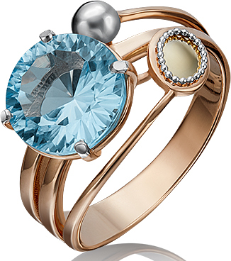 

Кольцо из золота с топазом р. 17 PLATINA jewelry 01-5253-00-201-1113-46, 01-5253-00-201-1113-46
