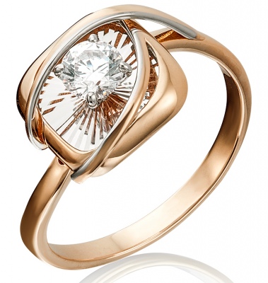 

Кольцо из золота с фианитом р. 17,5 PLATINA jewelry 01-5228-00-501-1111-38, 01-5228-00-501-1111-38