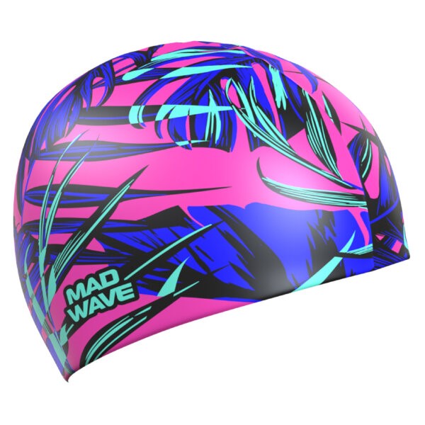 

Шапочка для плавания Mad Wave Tropical розовый