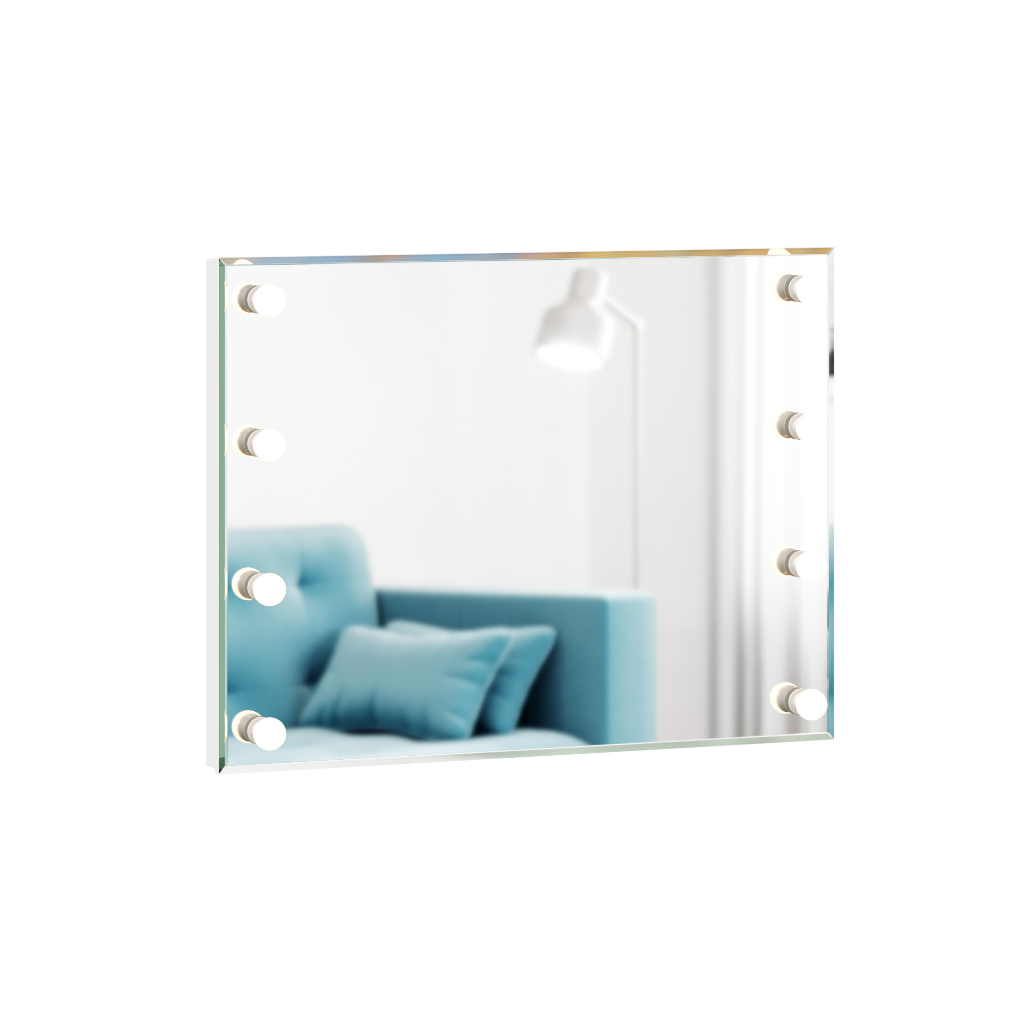 фото Зеркало с подсветкой любимый дом норд (белый)