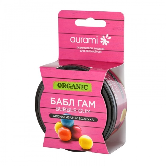 

Ароматизатор в машину AURAMI ORG23 bubble gum, Розовый