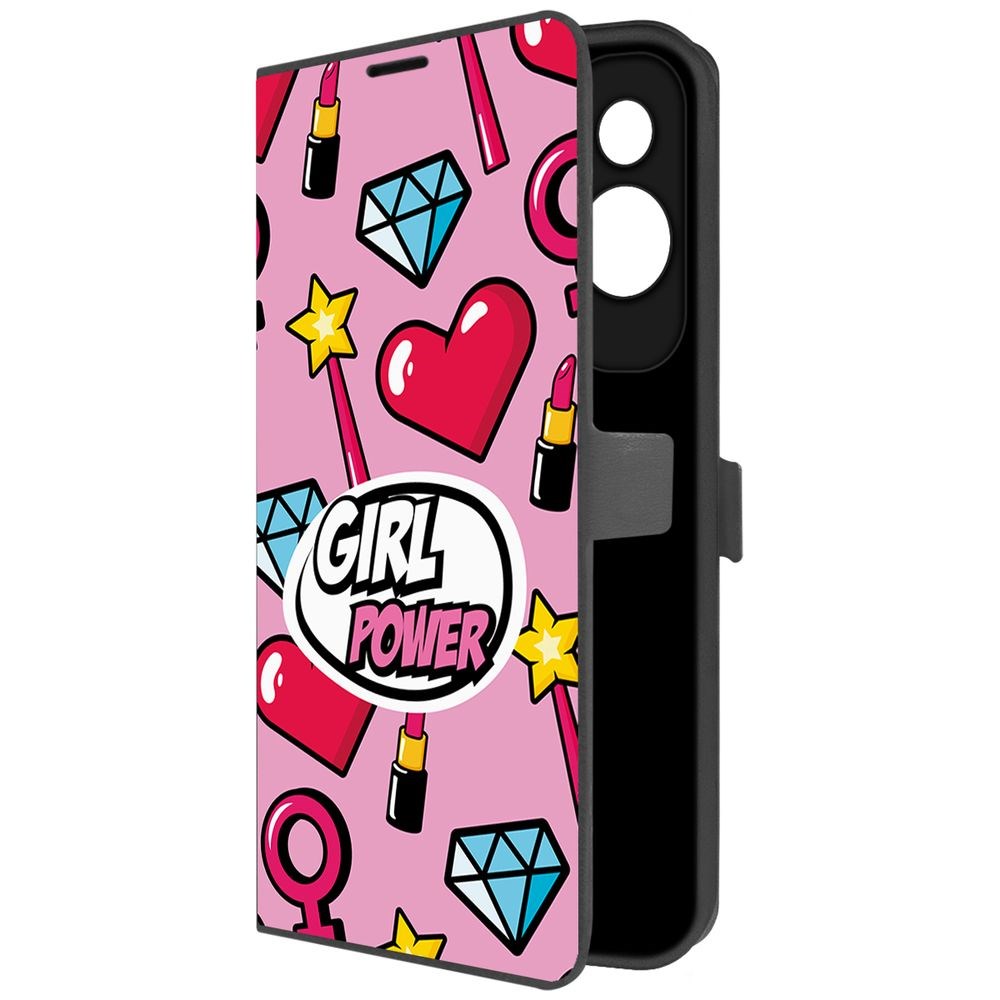 

Чехол-книжка Krutoff Eco Book для Honor X50i Girl Power (черный)