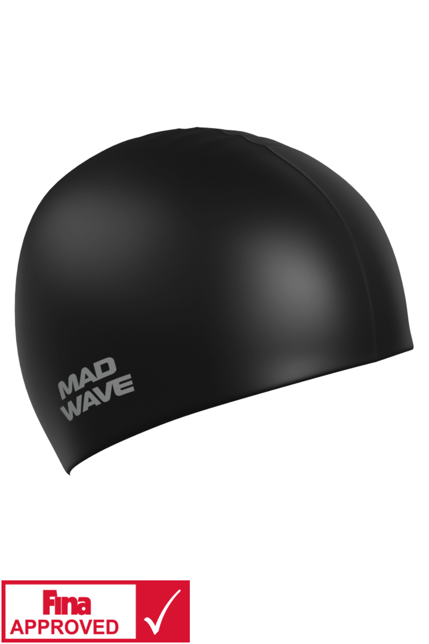 фото Шапочка для плавания mad wave intensive silicone solid black