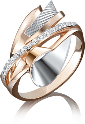 

Кольцо из красного золота р. , PLATINA jewelry 01-5084-00-401-1110-66, фианит, 01-5084-00-401-1110-66