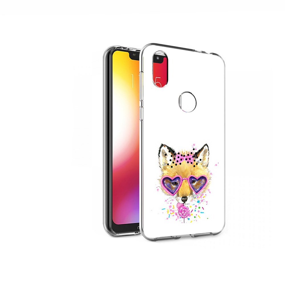 

Чехол MyPads Tocco для Motorola One лисенок с бантиком (PT126881.369.441), Прозрачный, Tocco