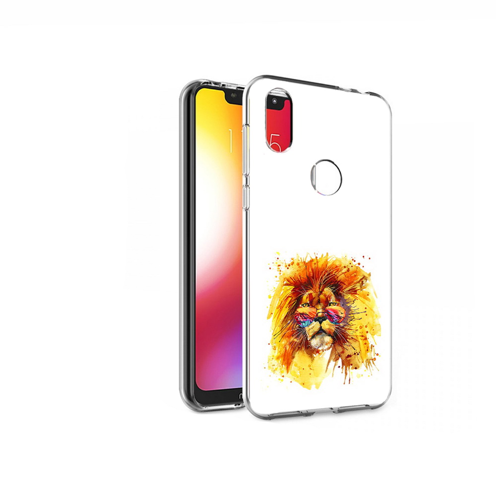 

Чехол MyPads Tocco для Motorola One лев в очках (PT126881.369.436), Прозрачный, Tocco