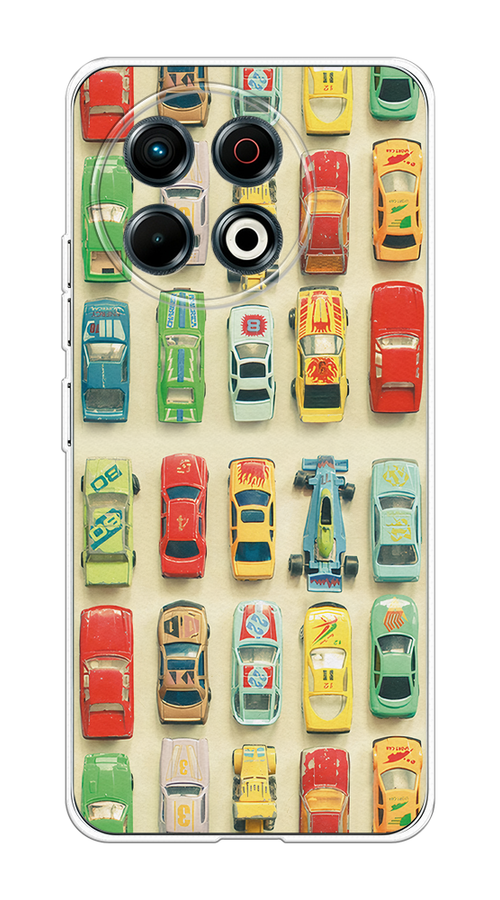 

Чехол на Tecno Spark 30 Pro "Машинки", Бежевый;красный;желтый, 309850-1