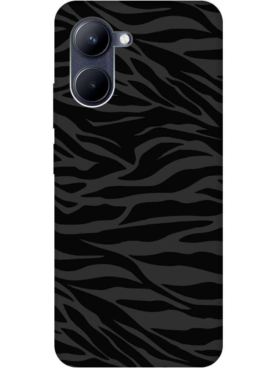 

Силиконовый чехол на realme C33 с рисунком "Зебра" Soft Touch черный, 20000859
