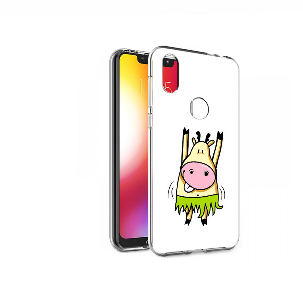 

Чехол MyPads Tocco для Motorola One Веселая корова (PT126881.369.42), Прозрачный, Tocco