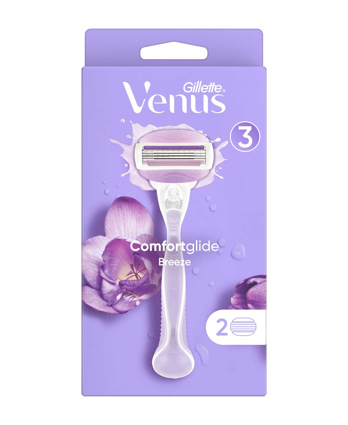 Бритва Gillette Venus Comfortglide женская c 2 кассетами станок для бритья venus simply venus 3 4 шт