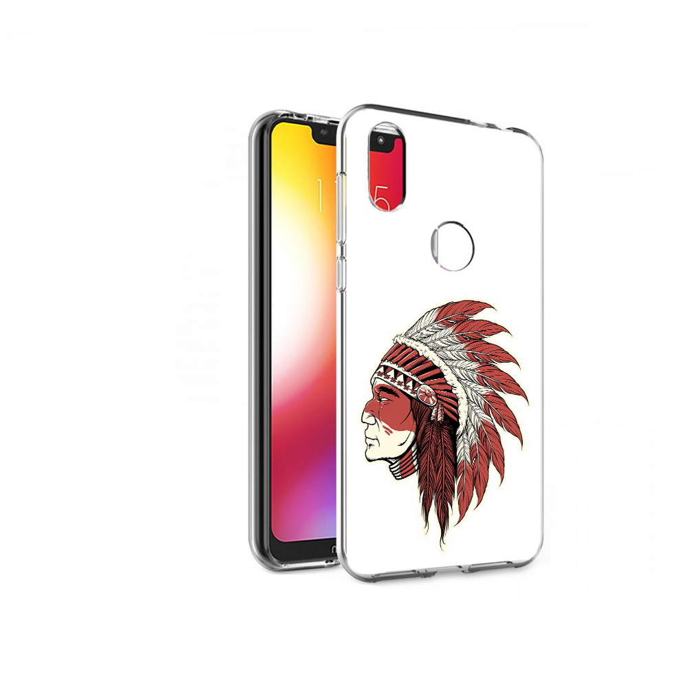 

Чехол MyPads Tocco для Motorola One красный индеец (PT126881.369.411), Прозрачный, Tocco