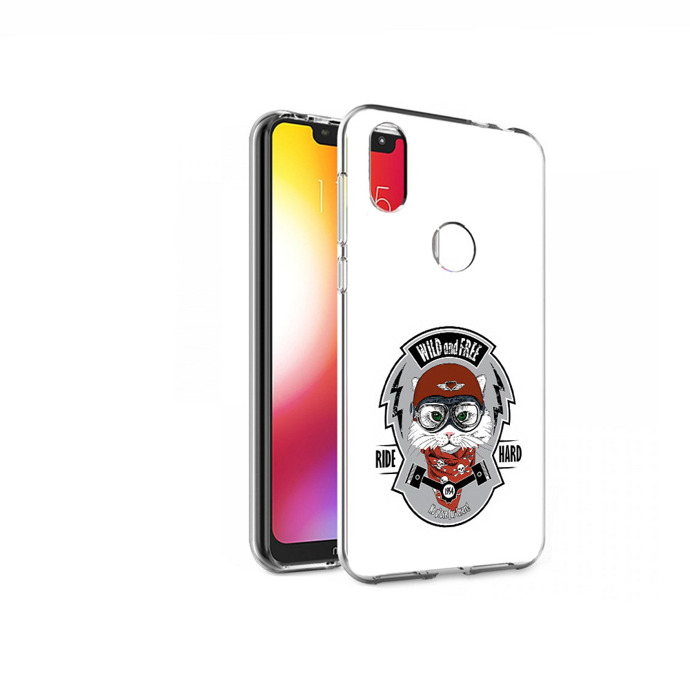 Чехол MyPads Tocco для Motorola One кошка в шлеме (PT126881.369.404)