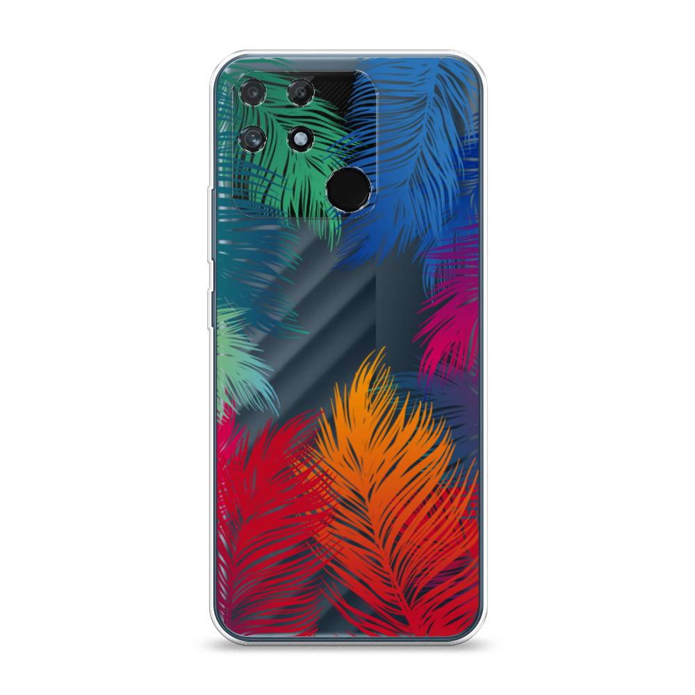 

Чехол Awog на Realme Narzo 50A "Рамка из перьев", Разноцветный, 258450-4