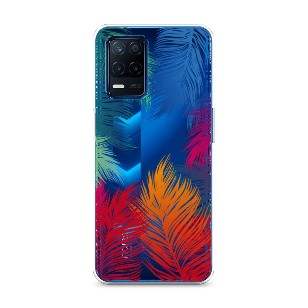 

Чехол Awog на Realme 8 5G/Narzo 30 5G "Рамка из перьев", Разноцветный, 257150-4