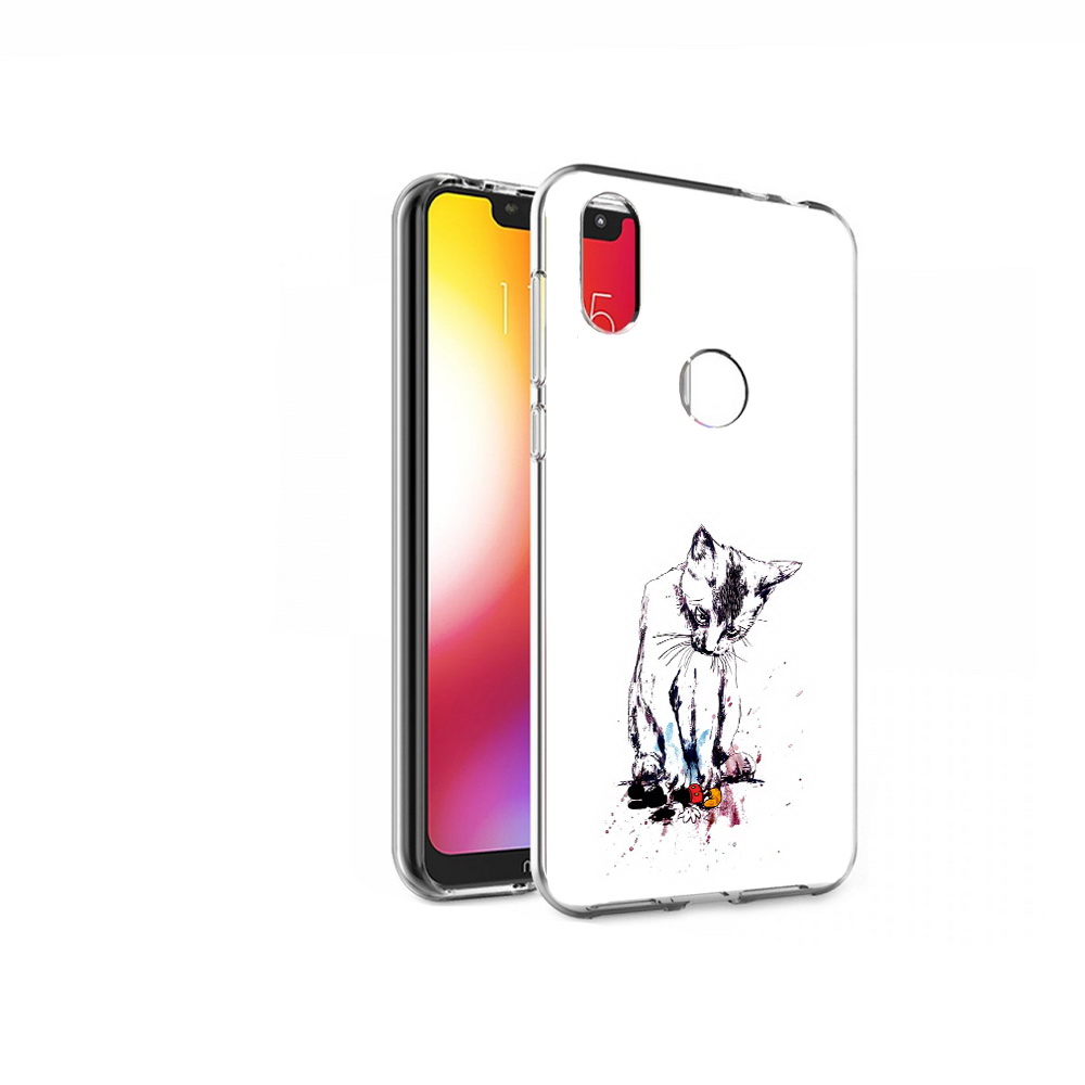 

Чехол MyPads Tocco для Motorola One кот и микки (PT126881.369.399), Прозрачный, Tocco