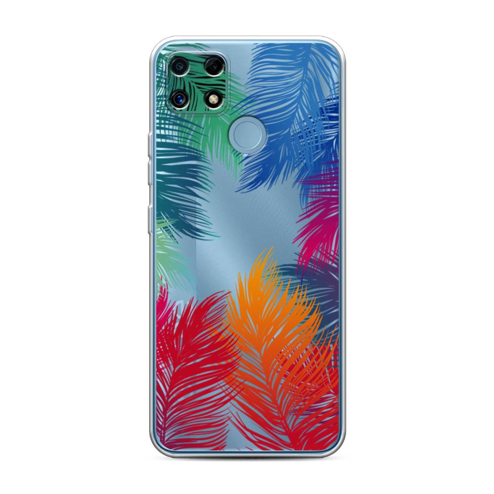 

Чехол Awog на Realme C25/C25s "Рамка из перьев", Разноцветный, 256950-4