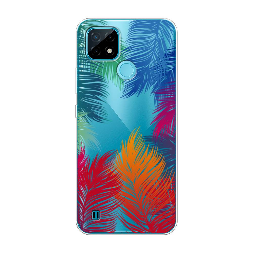 

Чехол Awog на Realme C21 "Рамка из перьев", Разноцветный, 254950-4