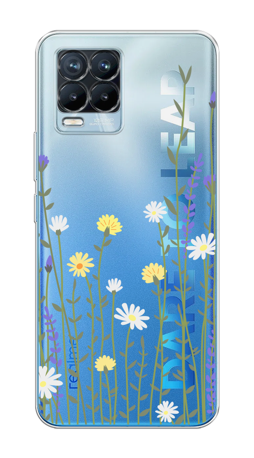 

Чехол на Oppo Realme 8/8 Pro "Ромашка и лаванда", Зеленый;желтый;прозрачный, 255450-1