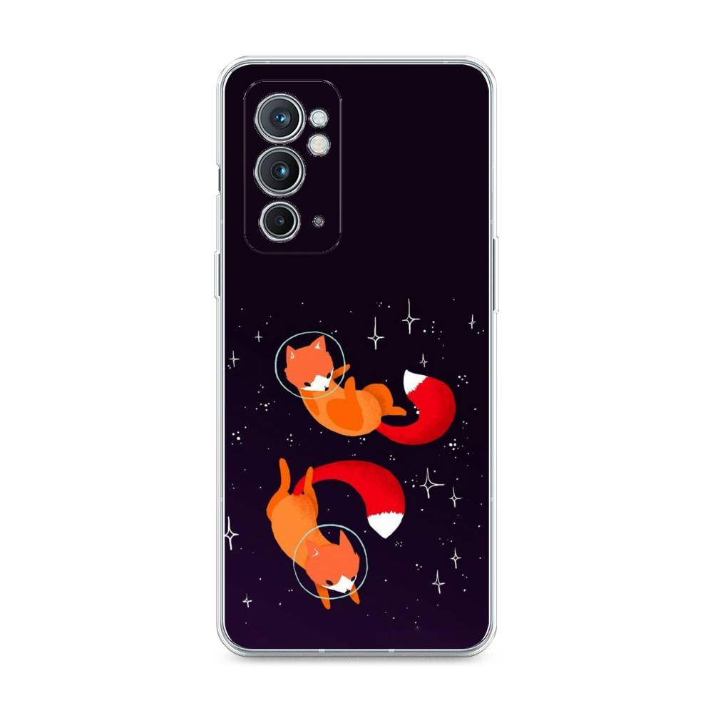 

Чехол Awog на OnePlus 9RT / ВанПлас 9RT "Лисы космонавты", Оранжевый, 152050-4