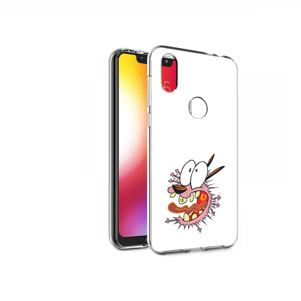 

Чехол MyPads Tocco для Motorola One испуганный бобик (PT126881.369.381), Прозрачный, Tocco