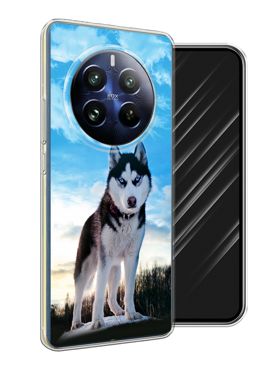 

Чехол Awog на Realme 12 Pro "Хаски 3", Белый;черный;голубой, 2516150-1