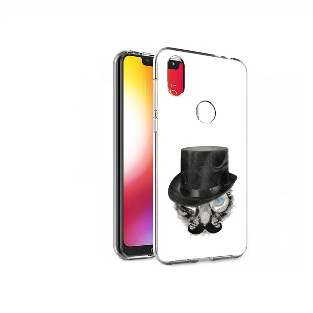 

Чехол MyPads Tocco для Motorola One интелегентный кот (PT126881.369.378), Прозрачный, Tocco