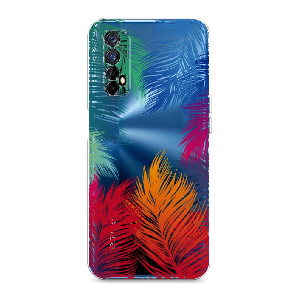 

Чехол Awog на Realme 7 "Рамка из перьев", Разноцветный, 254150-4