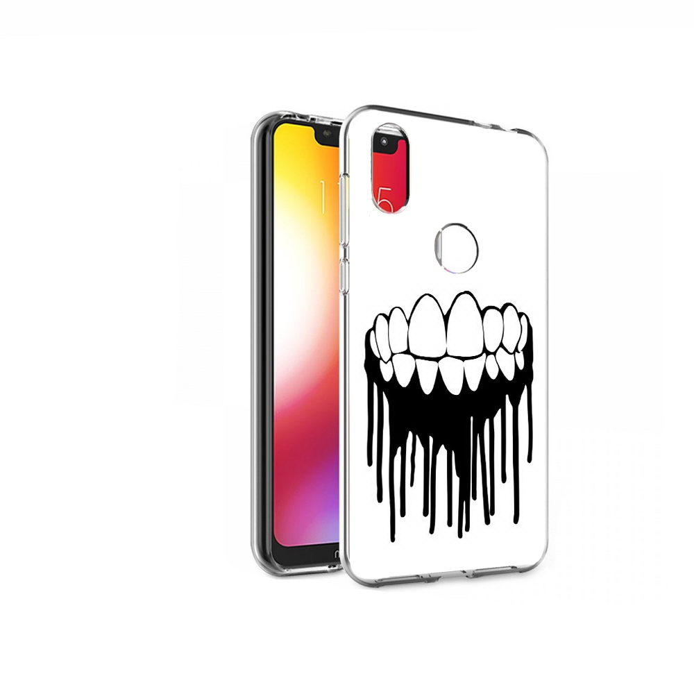 

Чехол MyPads Tocco для Motorola One зубы (PT126881.369.372), Прозрачный, Tocco