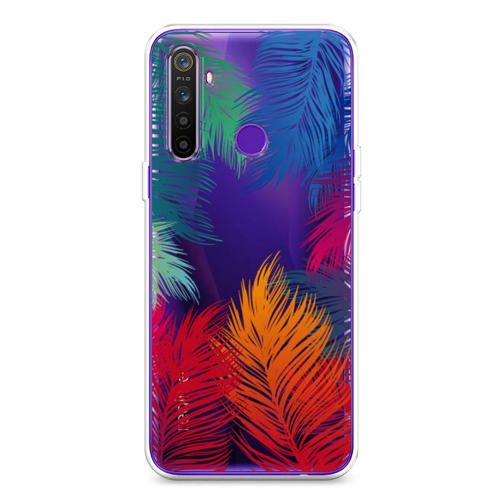 

Чехол Awog на Realme 5 "Рамка из перьев", Разноцветный, 251550-4