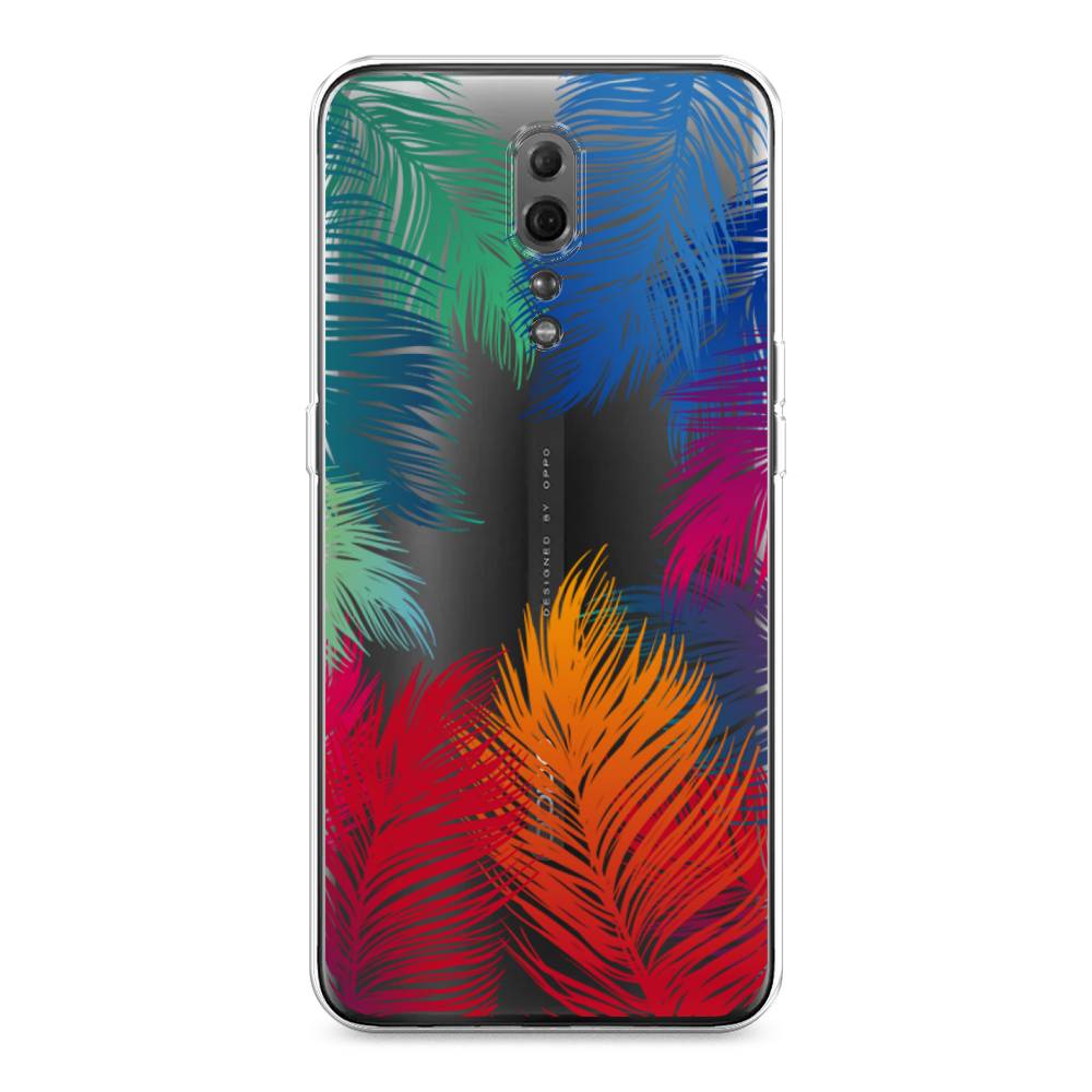 

Чехол Awog на Oppo Reno Z "Рамка из перьев", Разноцветный, 250950-4
