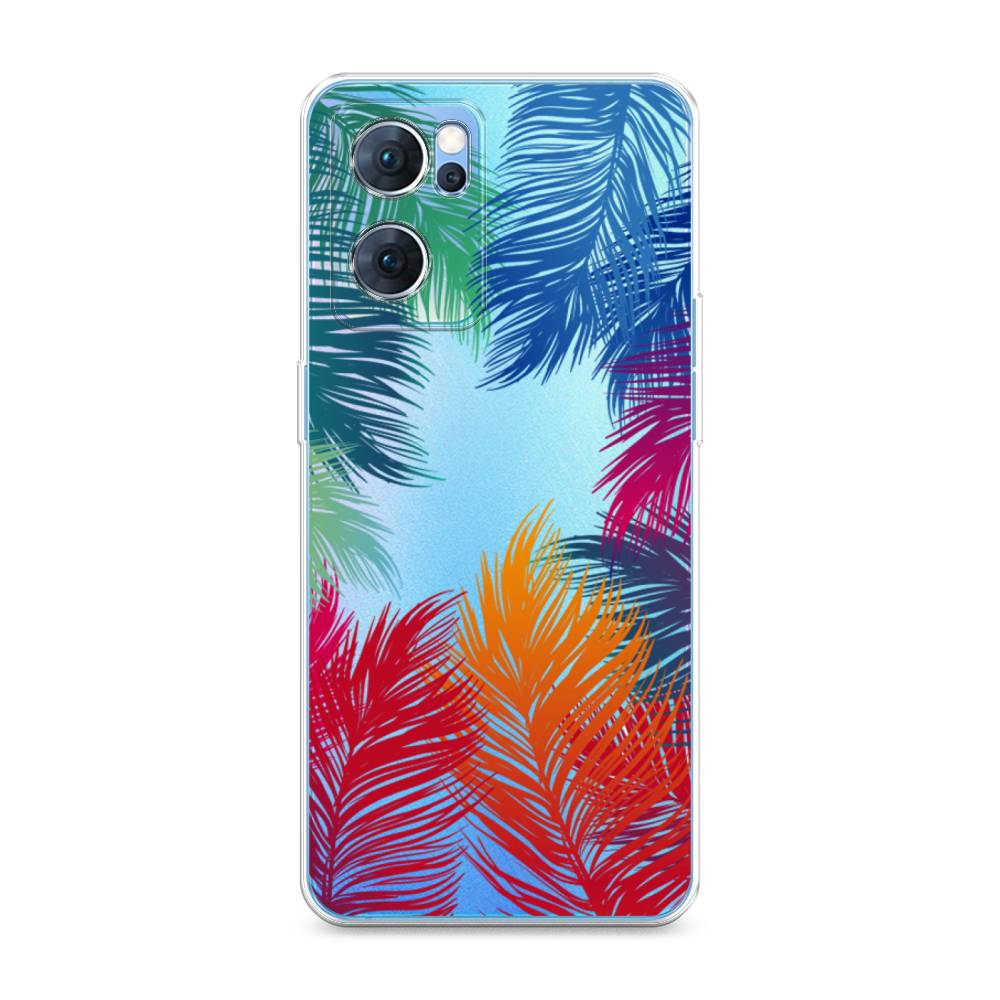

Чехол Awog на Oppo Reno 7 5G "Рамка из перьев", Разноцветный, 258150-4