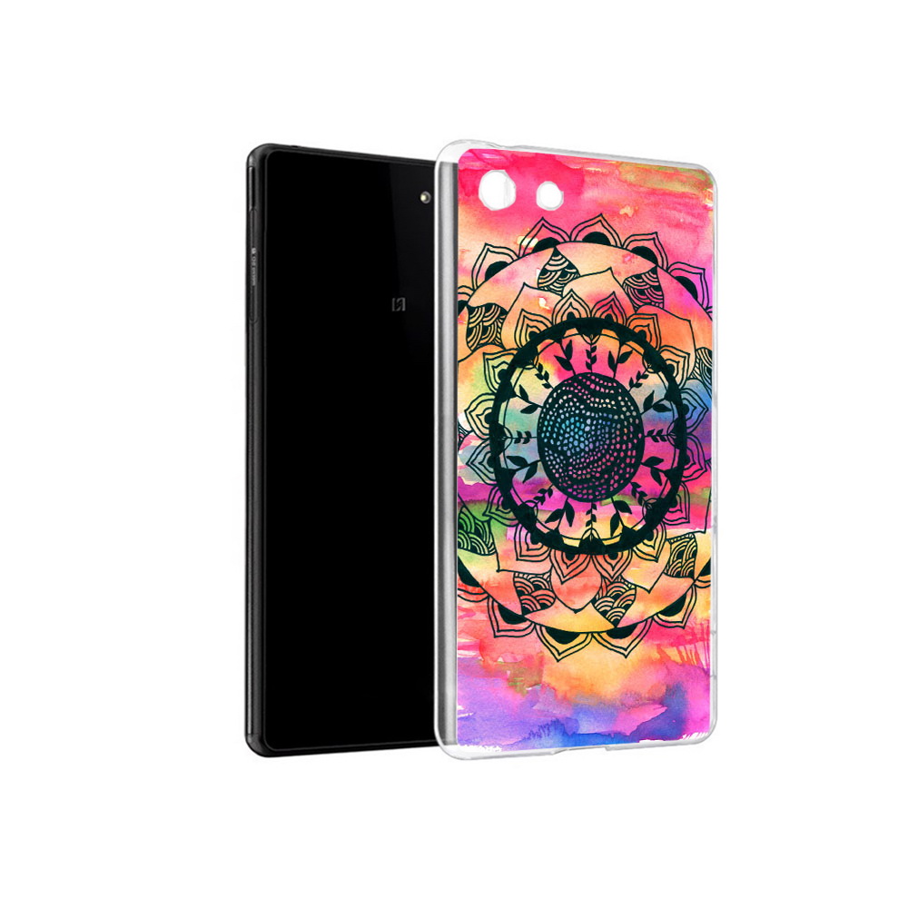

Чехол MyPads Tocco для Sony Xperia M5 яркая абстракция круглый цветок (PT16167.241.704), Прозрачный, Tocco