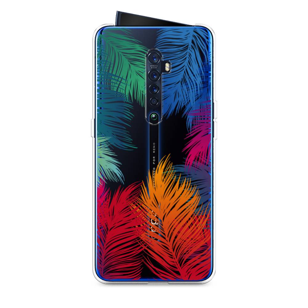 

Чехол Awog на Oppo Reno 2 "Рамка из перьев", Разноцветный, 253550-4