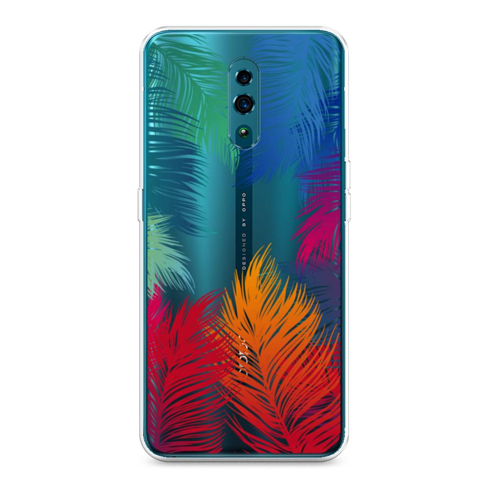 фото Силиконовый чехол "рамка из перьев" на oppo reno awog