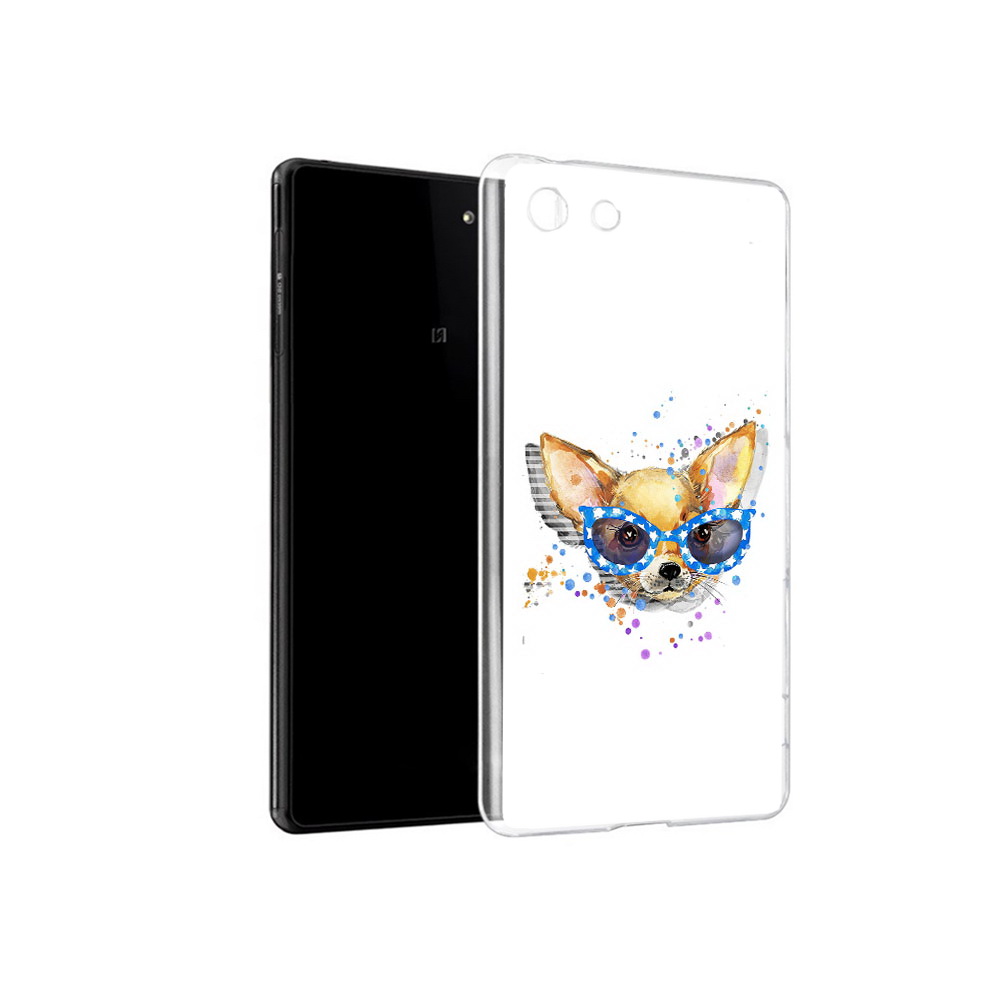 

Чехол MyPads Tocco для Sony Xperia M5 чихуа-хуа в очках (PT16167.241.691), Прозрачный, Tocco