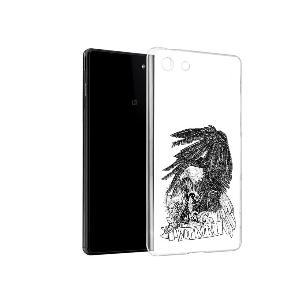 

Чехол MyPads Tocco для Sony Xperia M5 черно белый сокол (PT16167.241.688), Прозрачный, Tocco