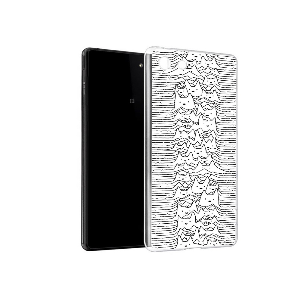 

Чехол MyPads Tocco для Sony Xperia M5 черно белые коты 3D (PT16167.241.682), Прозрачный, Tocco