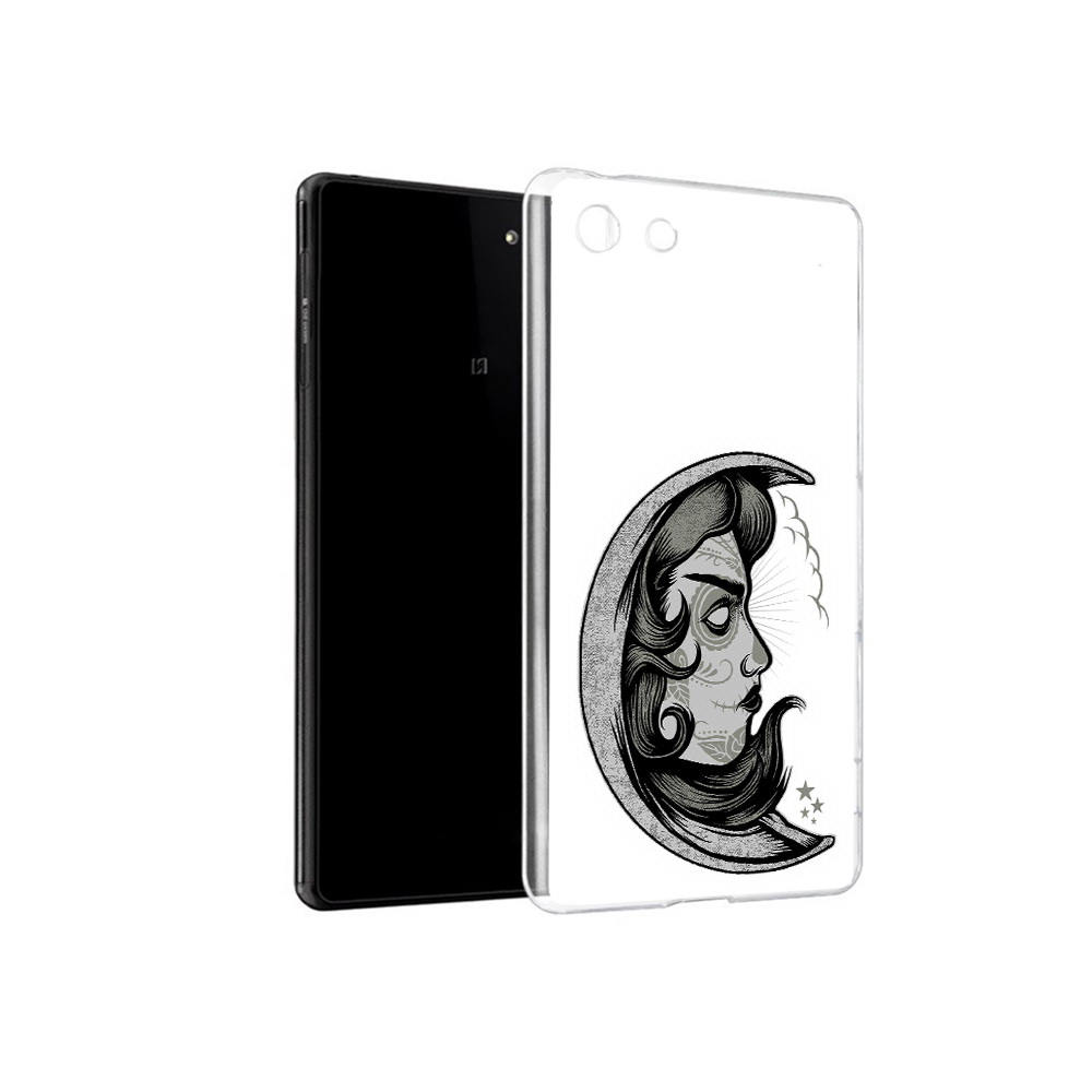 

Чехол MyPads Tocco для Sony Xperia M5 черно белая луна с лицом (PT16167.241.680), Прозрачный, Tocco