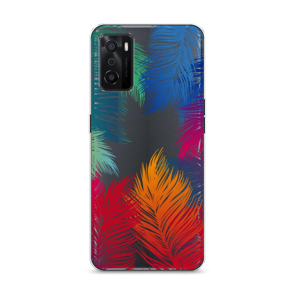 

Чехол Awog на Oppo A55s 5G "Рамка из перьев", Разноцветный, 2510150-4