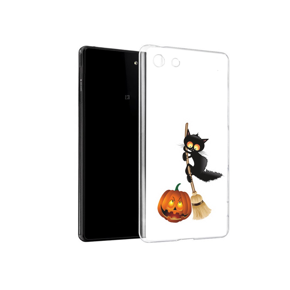 

Чехол MyPads Tocco для Sony Xperia M5 хэлуинский котик (PT16167.241.667), Прозрачный, Tocco