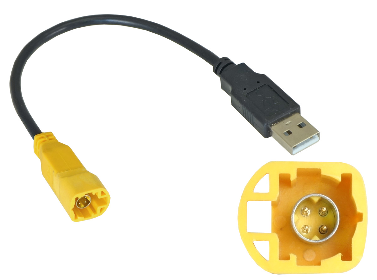 Incar USB-переходник VW, SKODA (тип2) для подключения магнитолы Incar к штатному разъему U