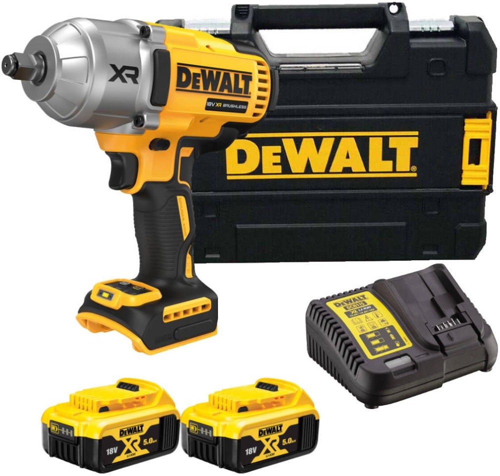 Гайковерт аккумуляторный ударный DEWALT DCF900P2T-QW (2акк. 5Ач, з.у-во, кейс)