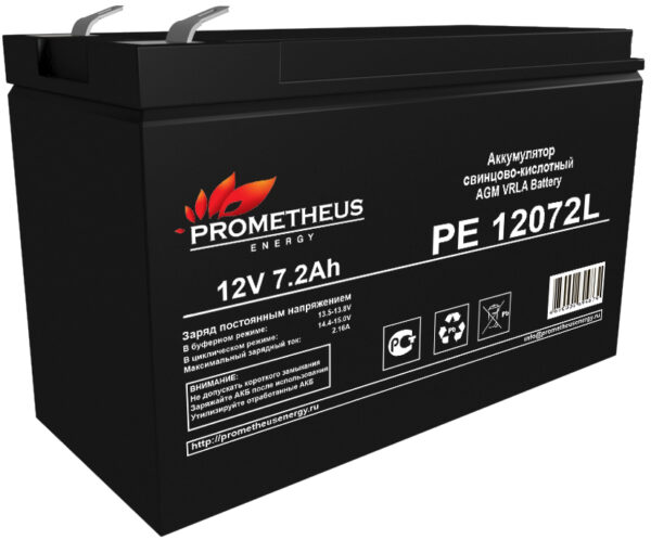 Аккумулятор для ИБП PROMETHEUS ENERGY PE1207L 18 А/ч 12 В