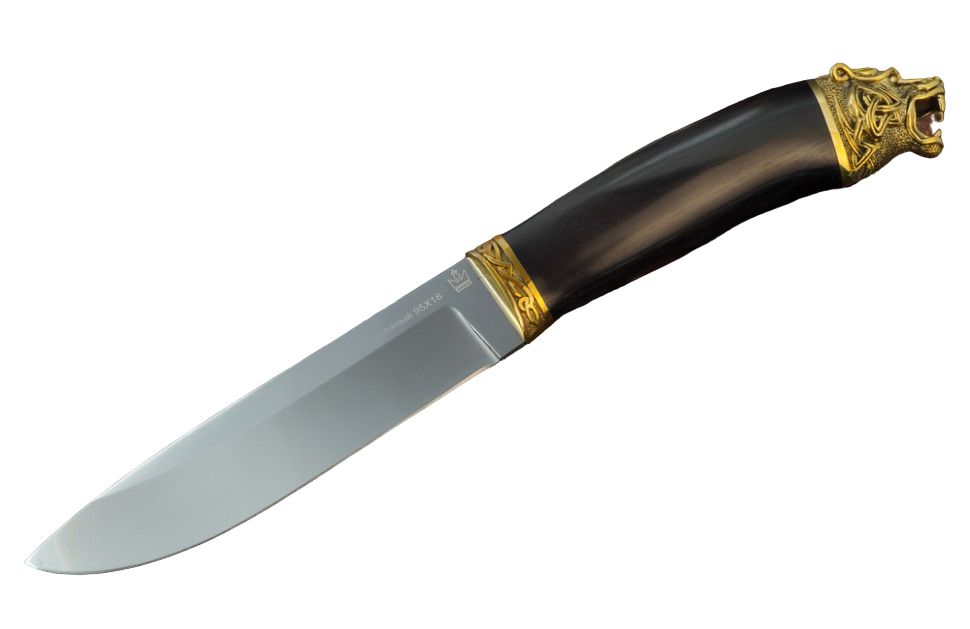 фото Мастерская самойлова нож волк-2, сталь 95х18, рукоять граб, литье латунь